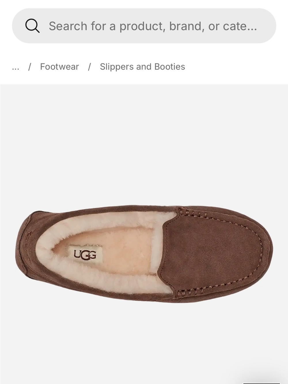 UGG Women’s Ansley Chestnut Suede Shearling-Lined Slip-On Slipper